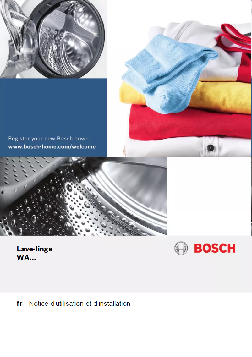 Page 1 de la notice Manuel utilisateur Bosch Serie 6 WAQ24363FF