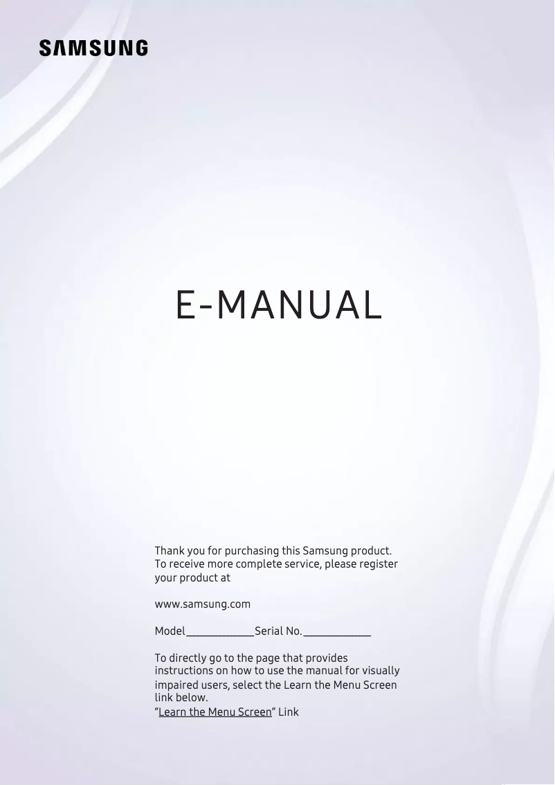Página 1 del manual Manual de usuario Samsung UN65NU7100P