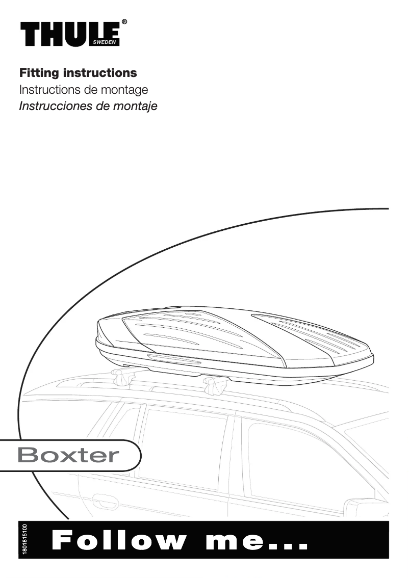 Page 1 de la notice Manuel utilisateur Thule Boxter 611