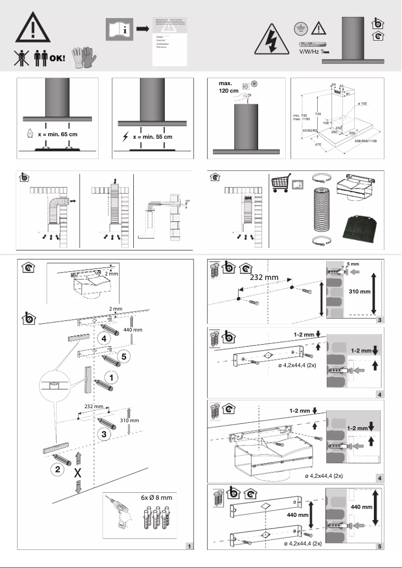 Página 1 del manual Guía de instalación Pelgrim BSSA970RVS