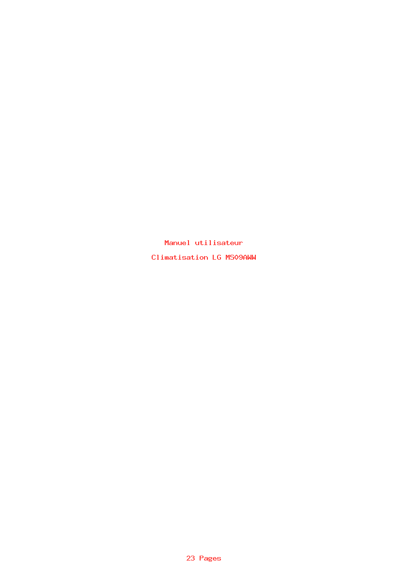Page 1 de la notice Manuel utilisateur LG MS09AWW