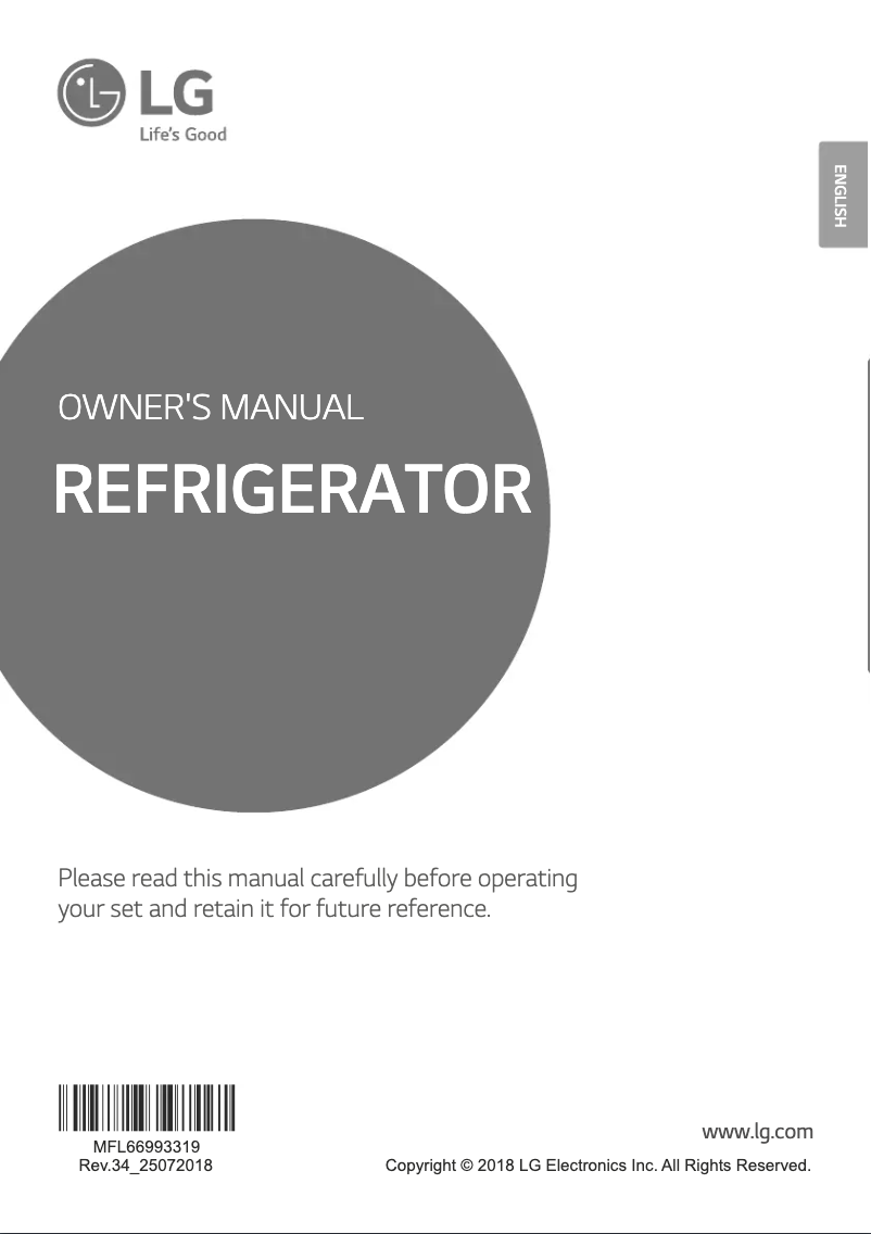 Page 1 de la notice Manuel utilisateur LG GL-B200PR