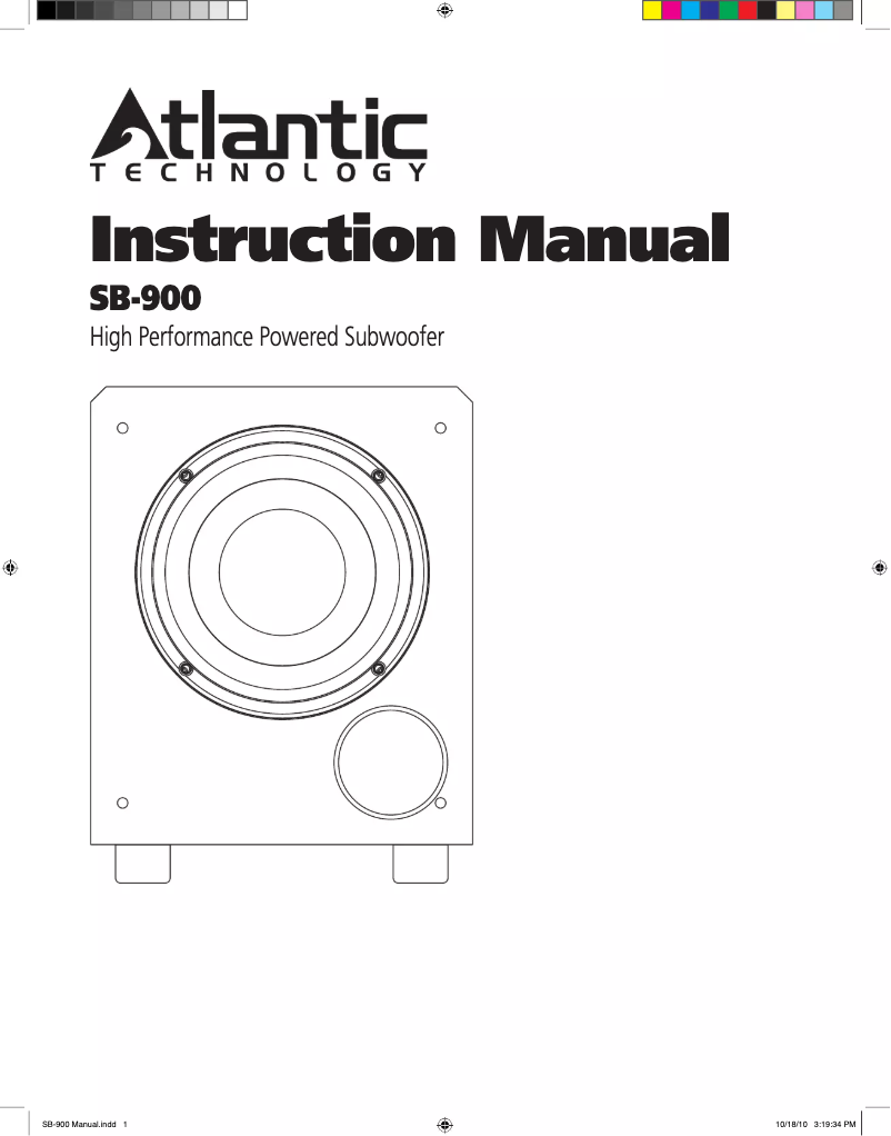 Page 1 de la notice Manuel utilisateur Atlantic SB-900
