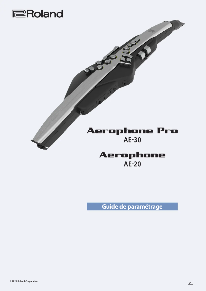 Page 1 de la notice Manuel utilisateur Roland Aerophone Pro