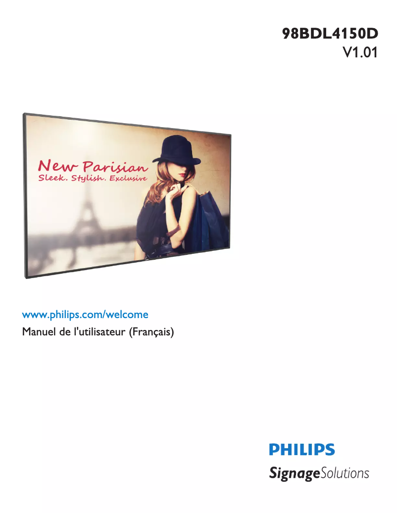 Page n°1 - Manuel utilisateur Philips Signage Solutions 98BDL4150D