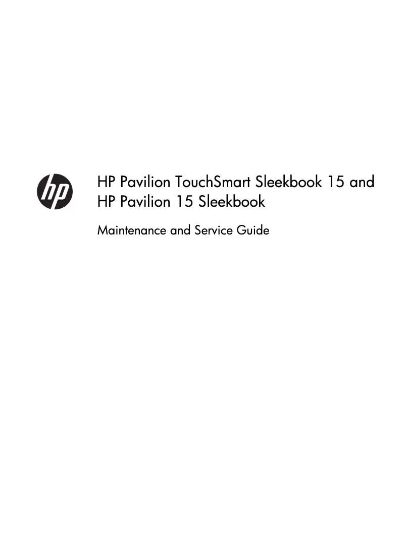 Page n°1 - Manuel utilisateur HP Pavilion TouchSmart 15