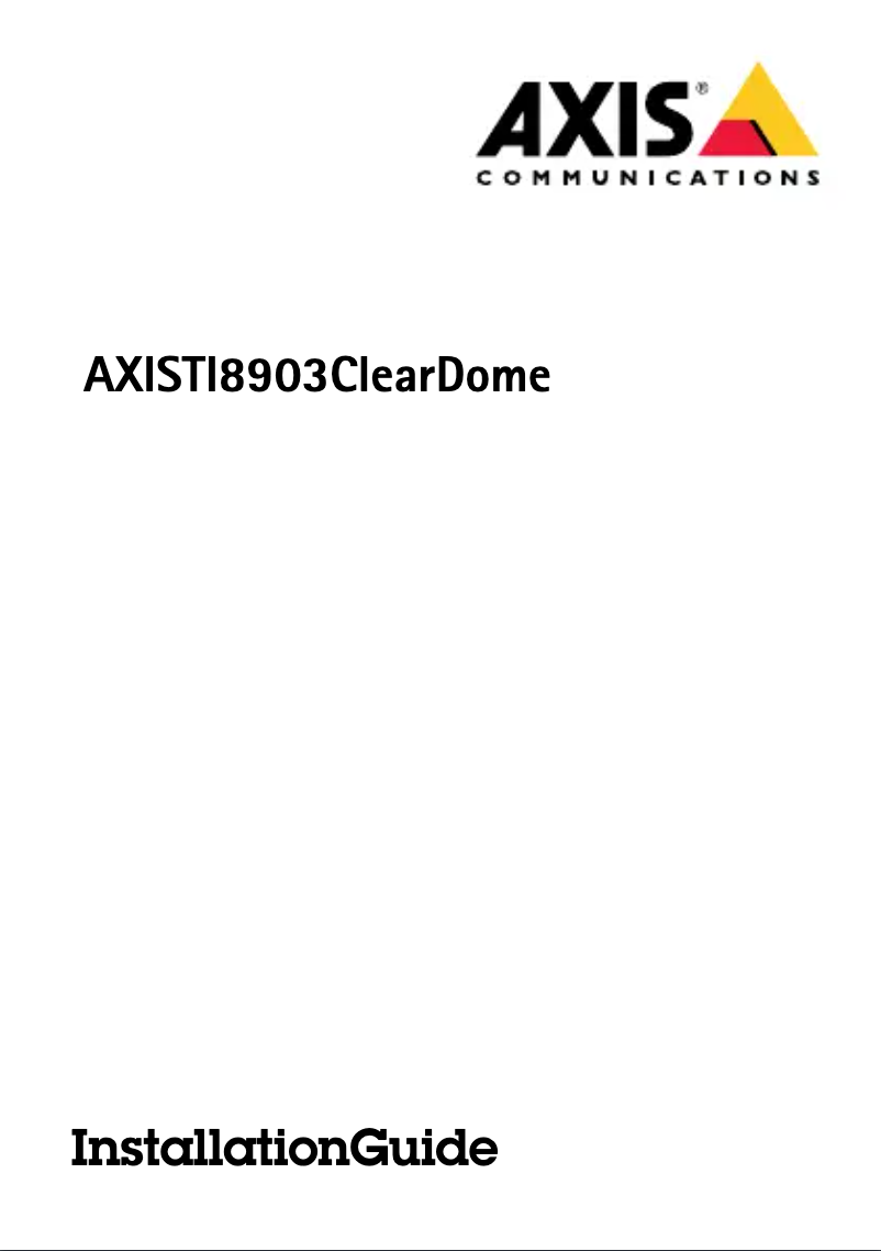 Page 1 de la notice Manuel utilisateur Axis TI8903