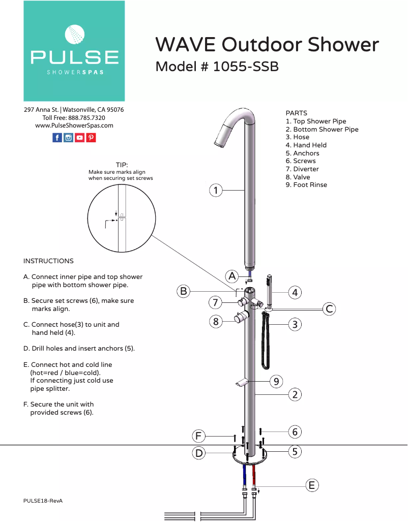 Página 1 del manual Manual de usuario Pulse ShowerSpas Wave 1055-SSB