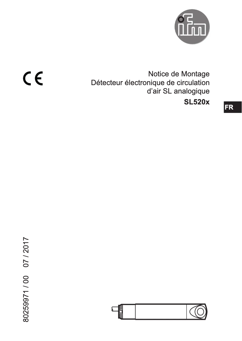 Page 1 de la notice Manuel utilisateur IFM SL5204