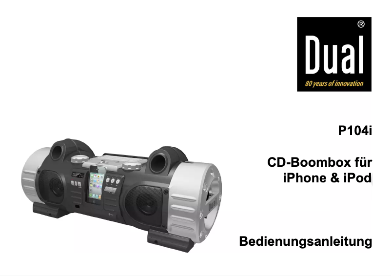 Page 1 de la notice Manuel utilisateur Dual P 104I