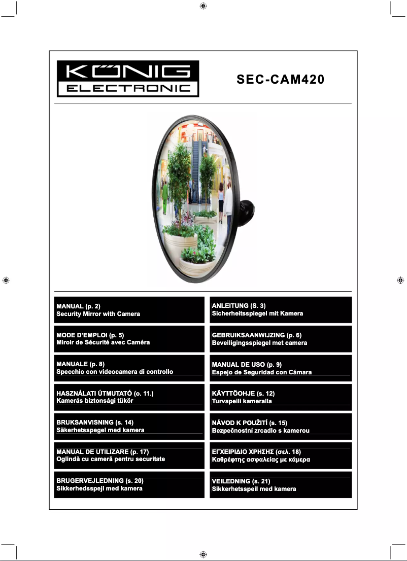 Page 1 de la notice Manuel utilisateur Konig SEC-CAM420