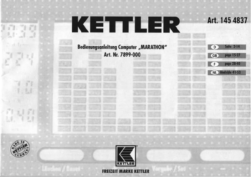 Página 1 del manual Manual de usuario Kettler Marathon TX2