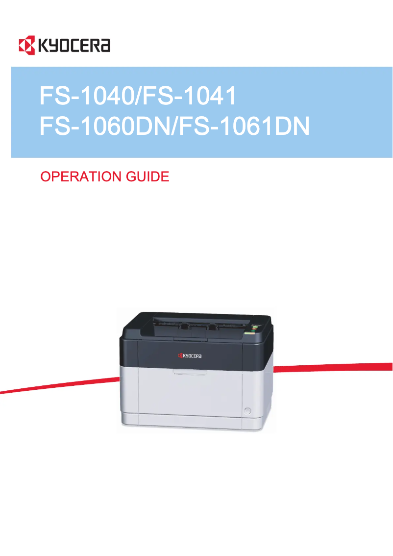 Page 1 de la notice Manuel utilisateur Kyocera Ecosys FS-1041