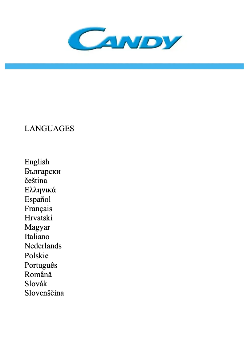 Página 1 del manual Manual de usuario Candy CHCS 4142WN