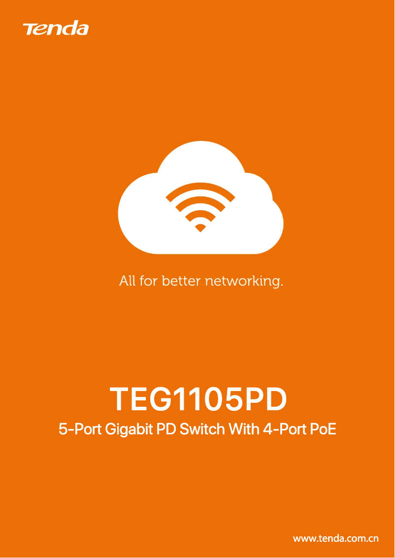 Page 1 de la notice Manuel utilisateur Tenda TEG1105PD