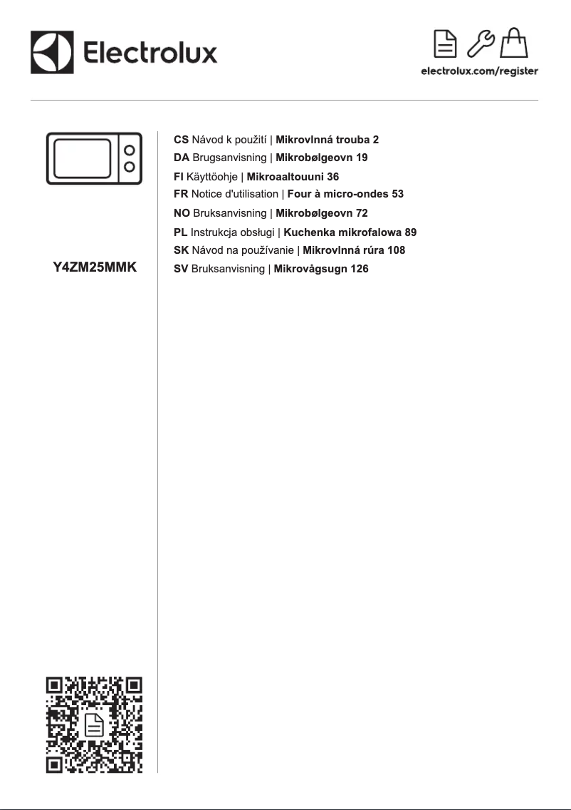 Página 1 del manual Manual de usuario Electrolux Y4ZM25MMK