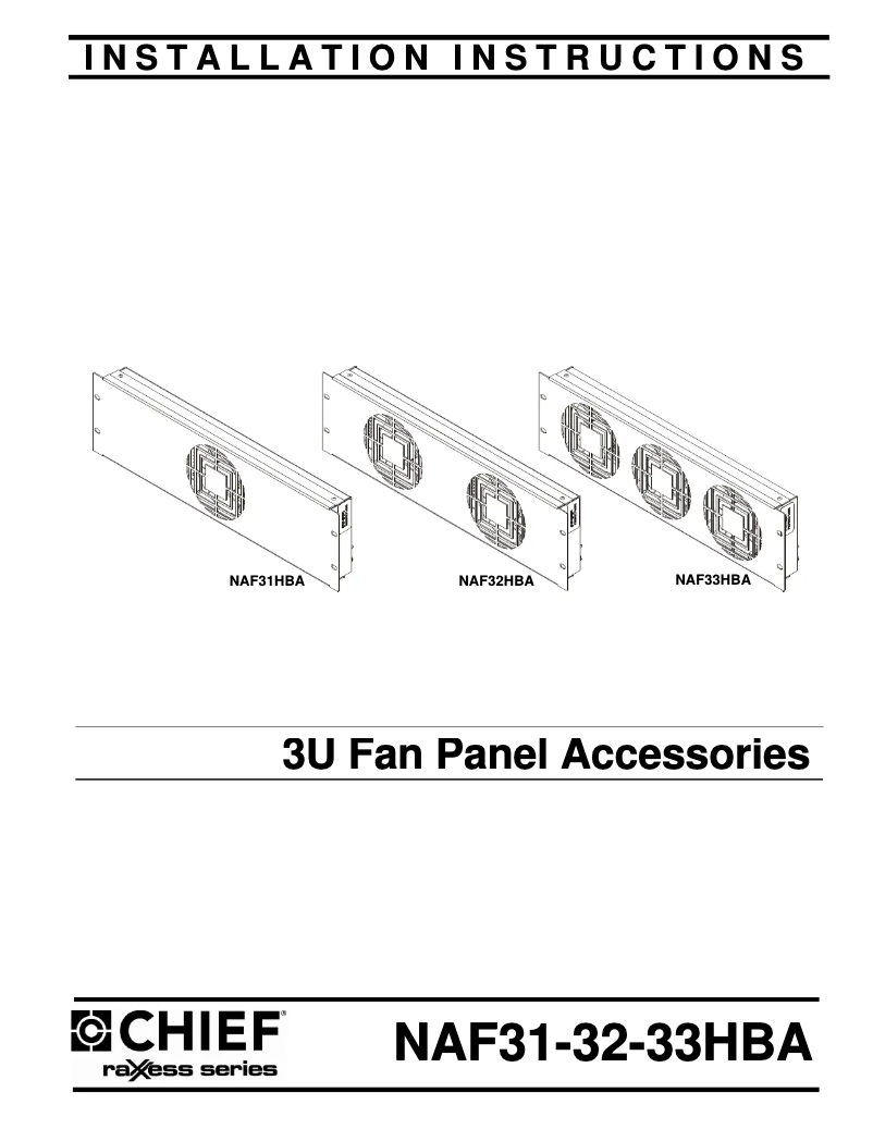 Page 1 de la notice Manuel utilisateur Chief NAF31HBA