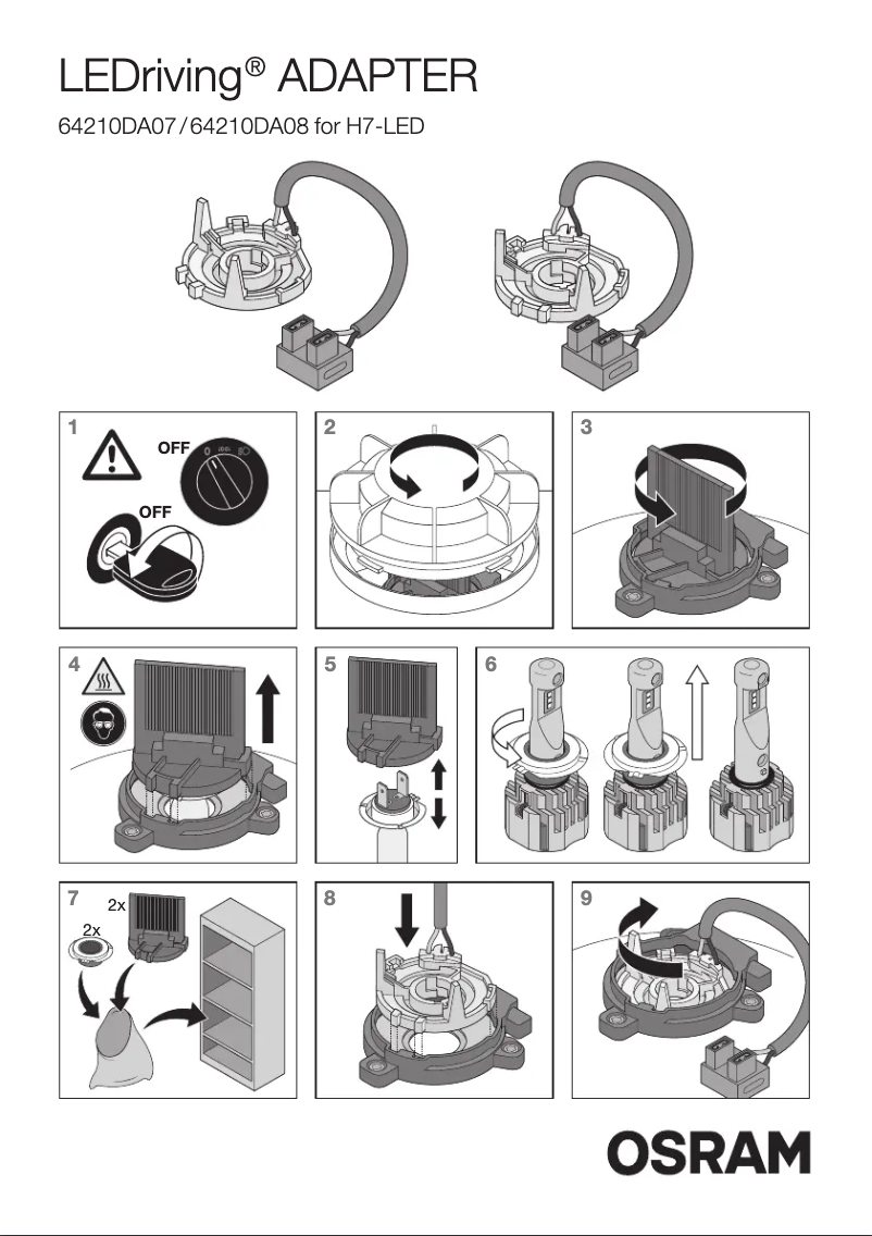 Page 1 de la notice Manuel utilisateur Osram LEDriving 64210DA07
