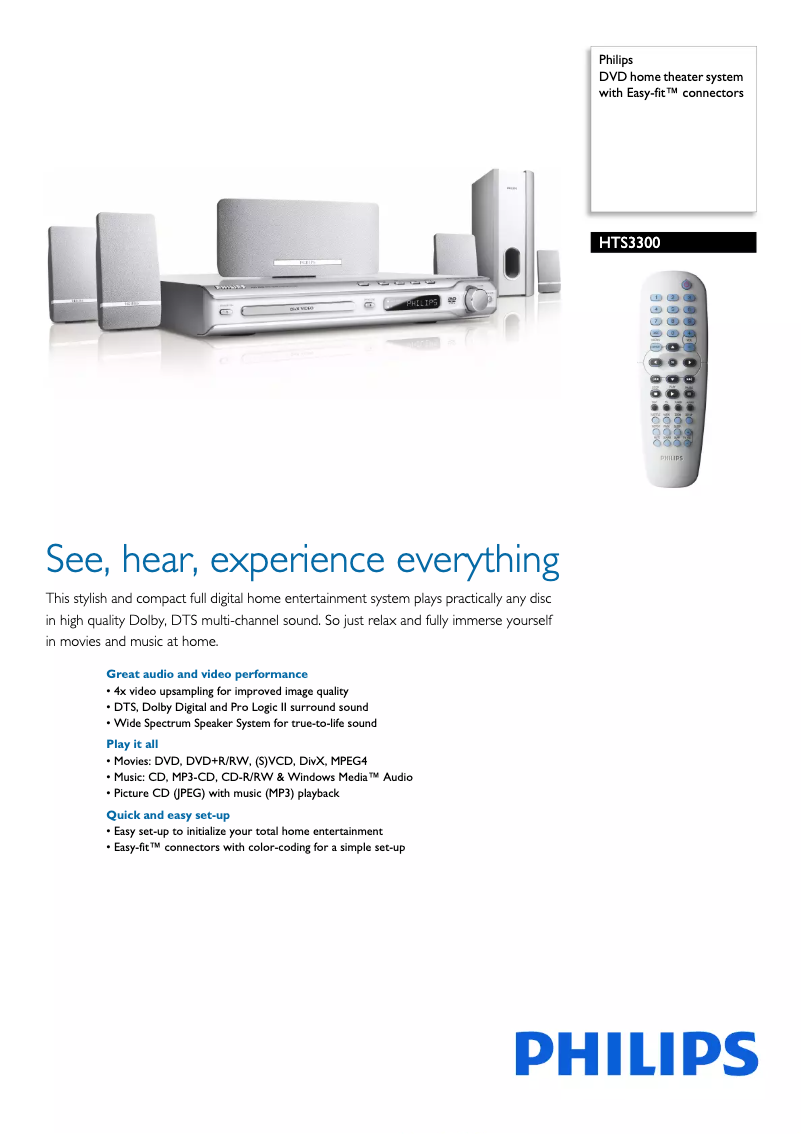 Page n°1 - Brochure Philips Easifit HTS3300