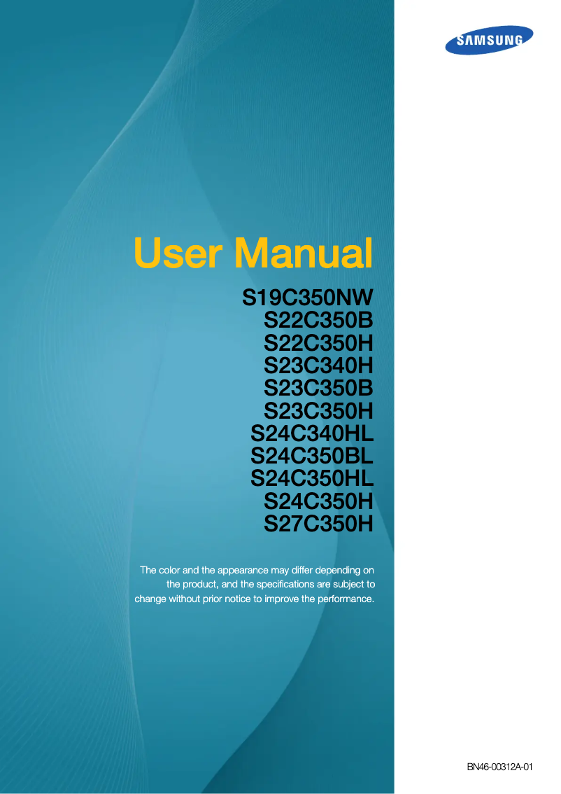 Página 1 del manual Manual de usuario Samsung SyncMaster S19C350NW