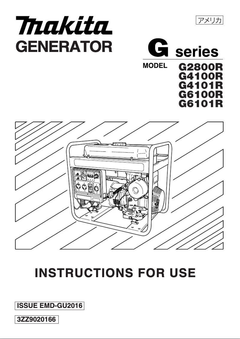 Page 1 of the manual User Manual Makita G6101R