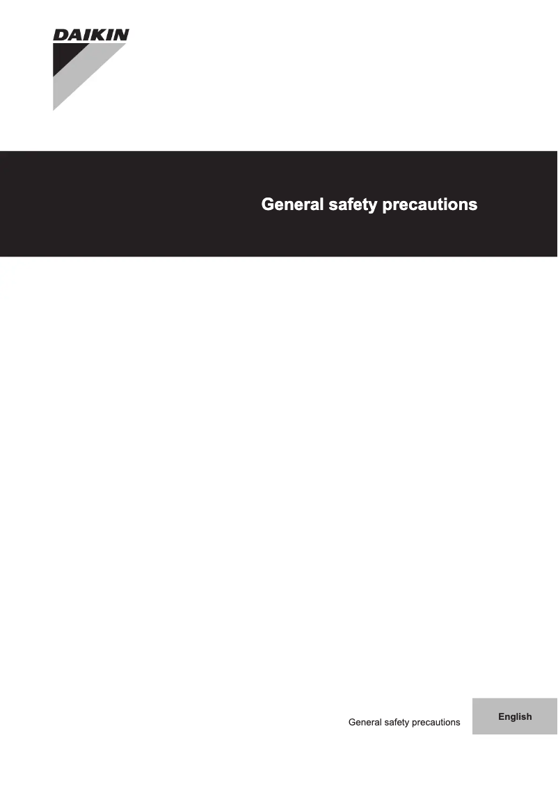 Página 1 del manual Instrucciones de seguridad Daikin RYYQ12T7Y1B