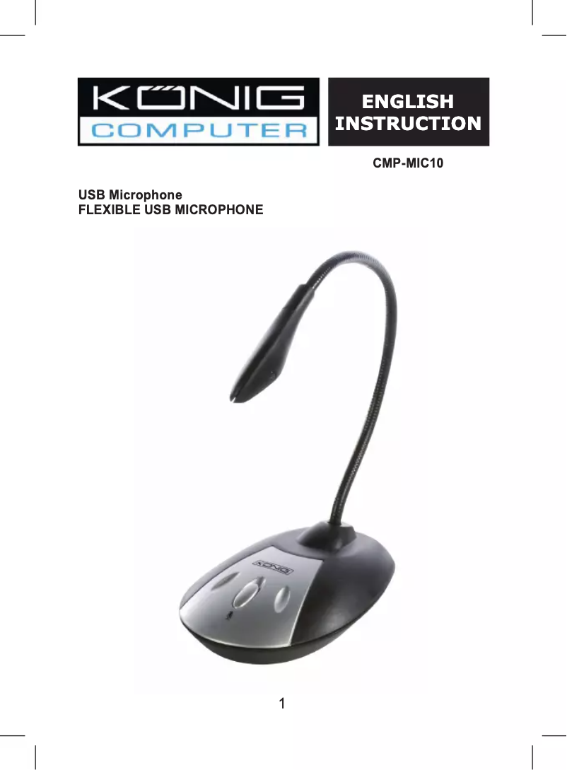 Página 1 del manual Manual de usuario Konig CMP-MIC10