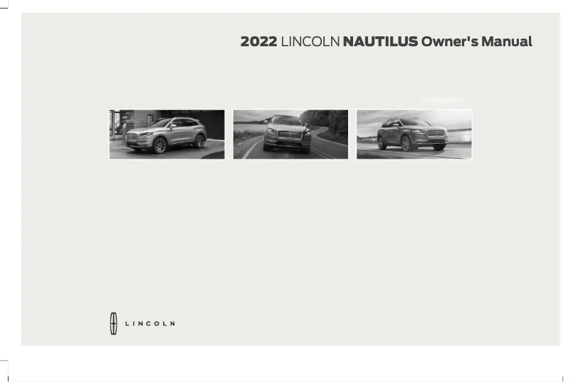 Page 1 de la notice Manuel utilisateur Lincoln Nautilus (2022)