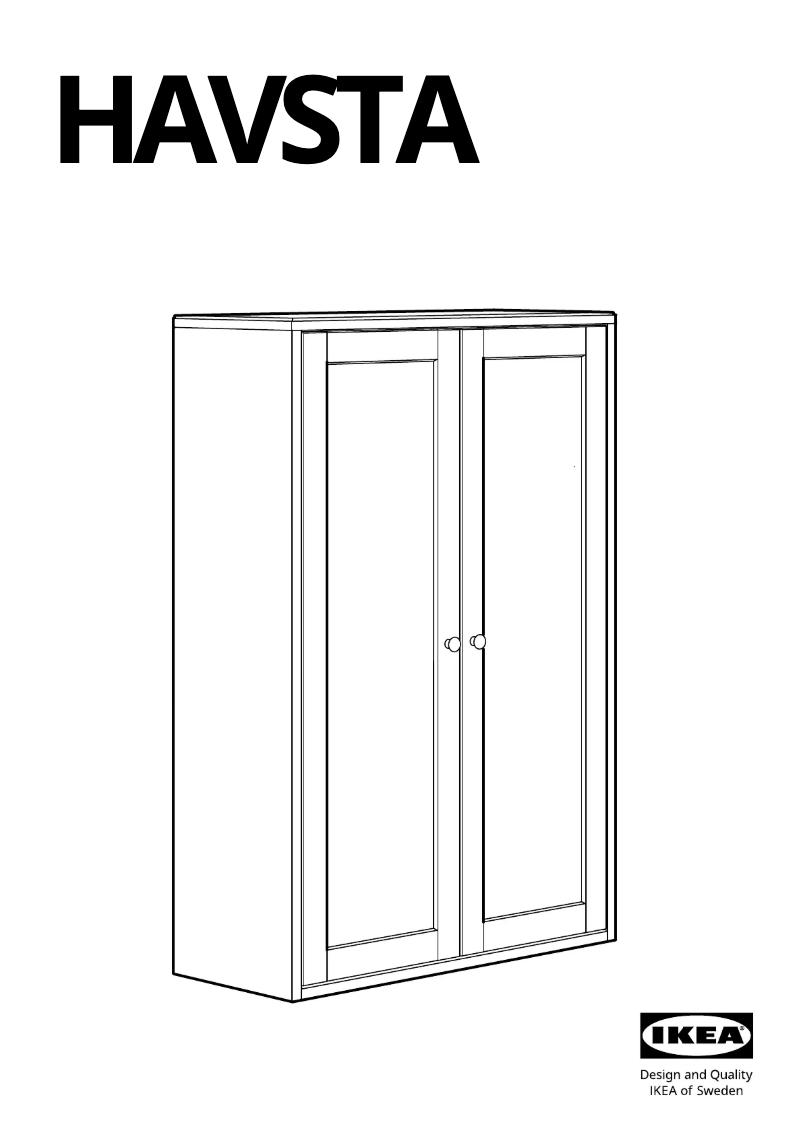 Page 1 de la notice Manuel utilisateur Ikea HAVSTA 305.292.50