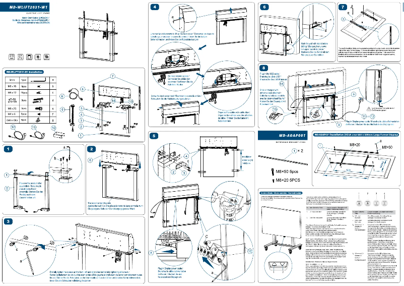 Page 1 of the manual User Manual Iiyama MD-WLIFT2031-W1