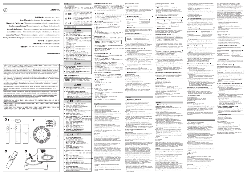 Page 1 of the manual User Manual Audio-Technica AT6181DL