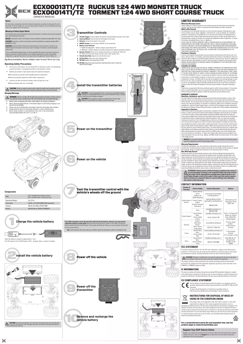 Page 1 of the manual User Manual ECX Ruckus ECX00013T2