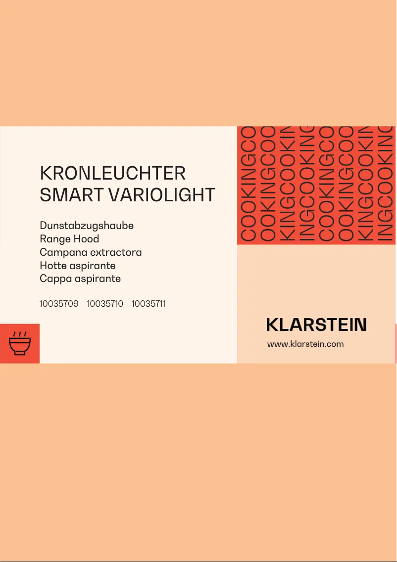 Page 1 of the manual User Manual Klarstein Kronleuchter Smart