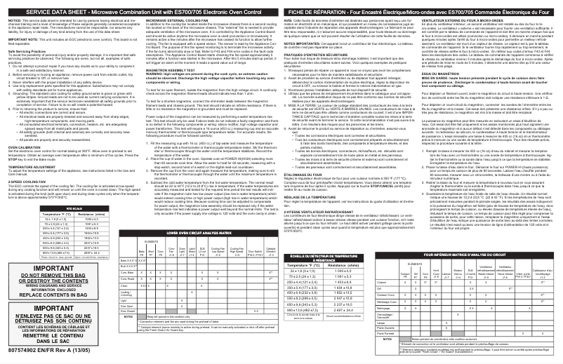 Página 1 del manual Ficha técnica Electrolux EW30MC65PS