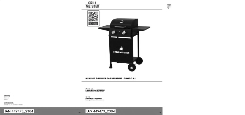 Page 1 de la notice Manuel utilisateur Grillmeister GMGG 2 A1