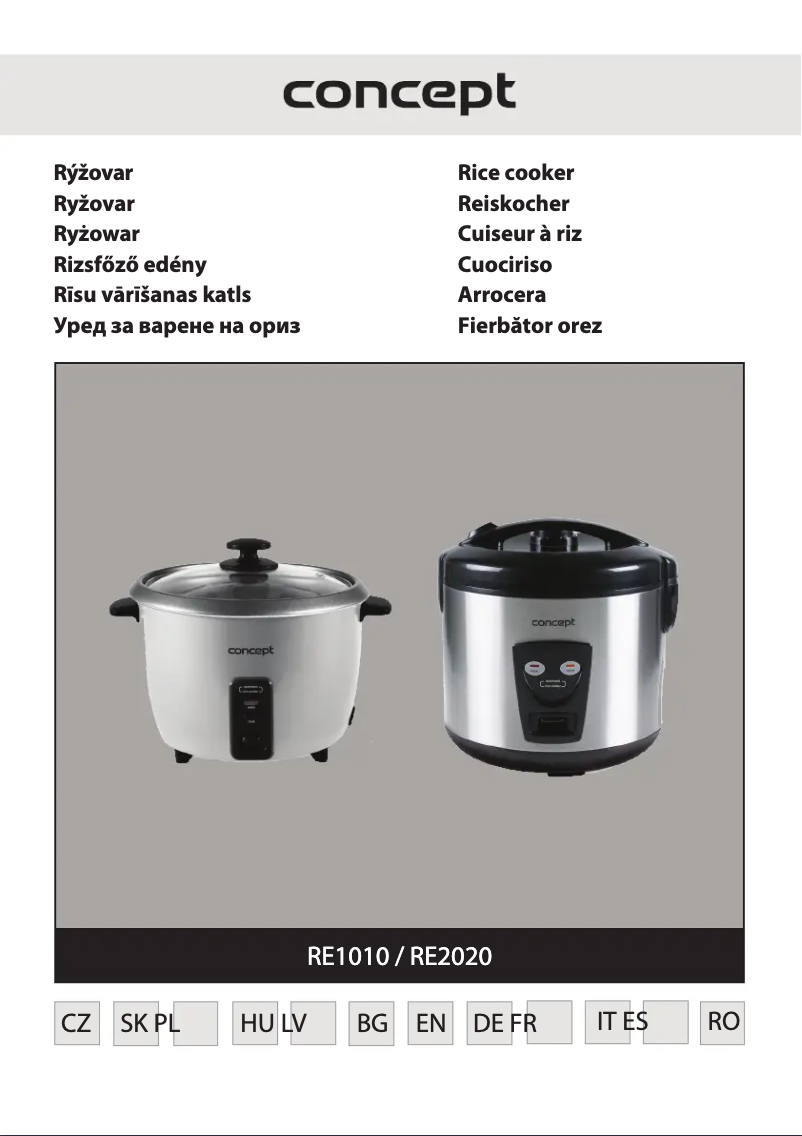 Página 1 del manual Manual de usuario Concept RE1010