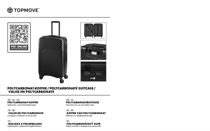 Page 1 de la notice Manuel utilisateur Topmove IAN 311716