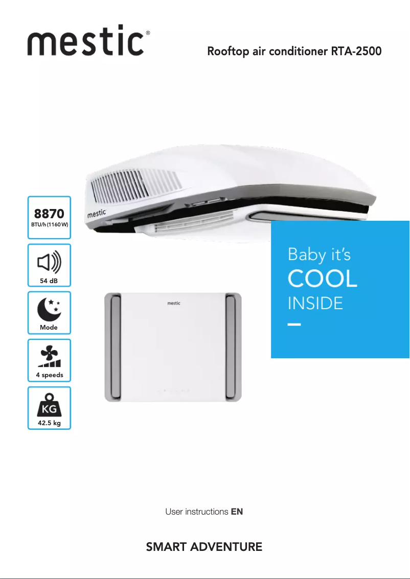 Page 1 de la notice Manuel utilisateur Mestic RTA-2500