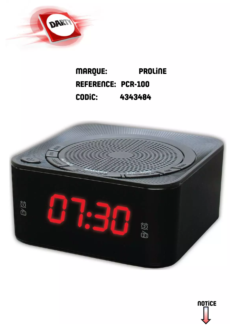 Page 1 de la notice Manuel utilisateur Proline PCR-100