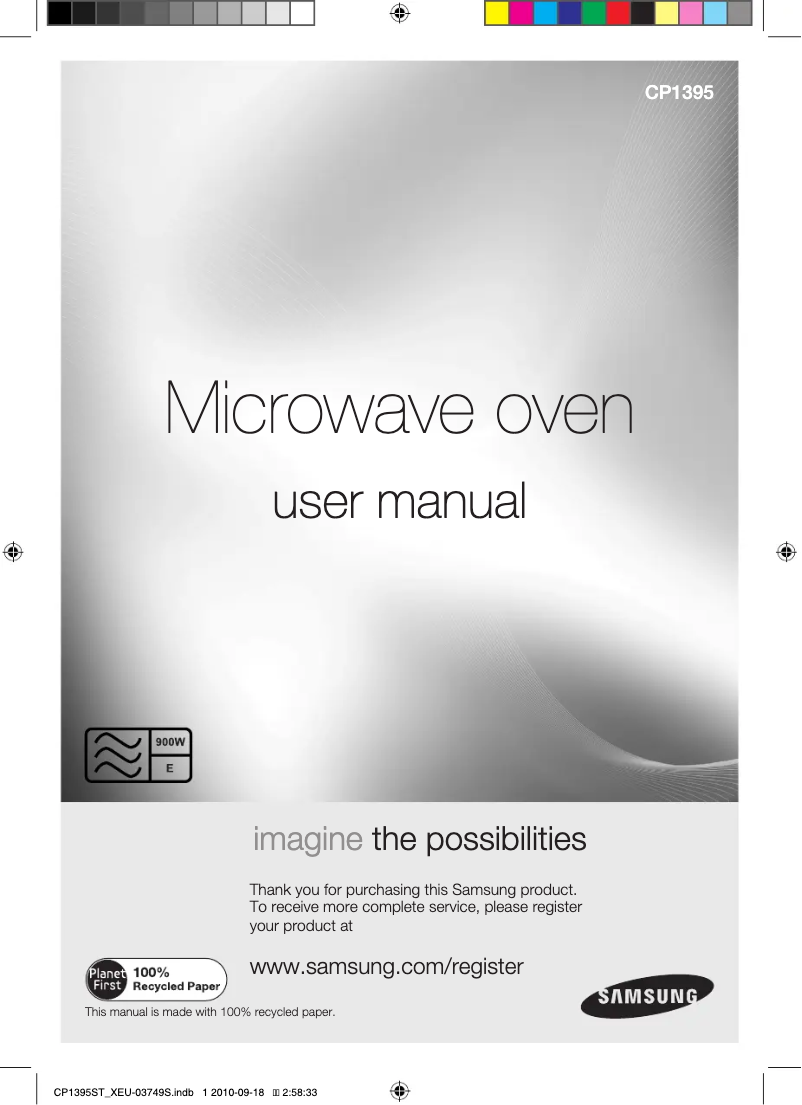 Página 1 del manual Manual de usuario Samsung CP1395ST