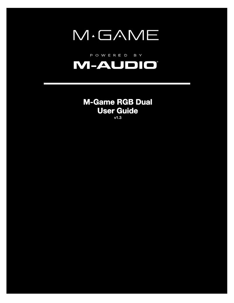 Page 1 de la notice Manuel utilisateur M-Audio M-Game RGB Dual