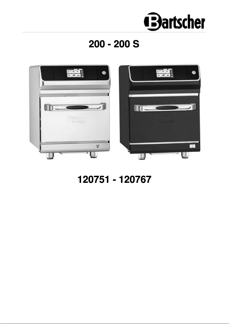 Page 1 de la notice Fiche technique Bartscher 200 S