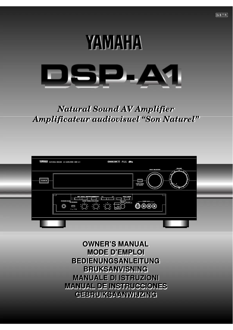 Page 1 of the manual User Manual Yamaha DSP-A1