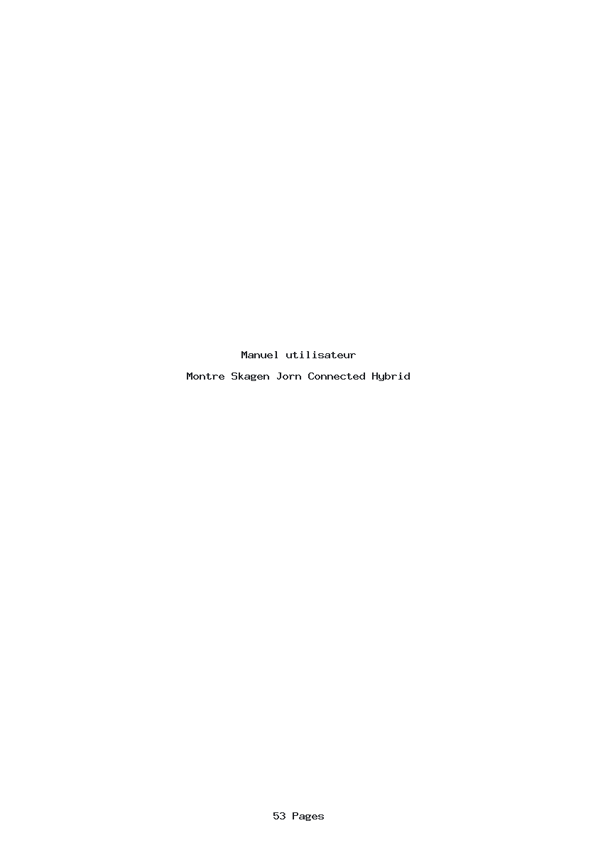 Page 1 de la notice Manuel utilisateur Skagen Jorn Connected Hybrid