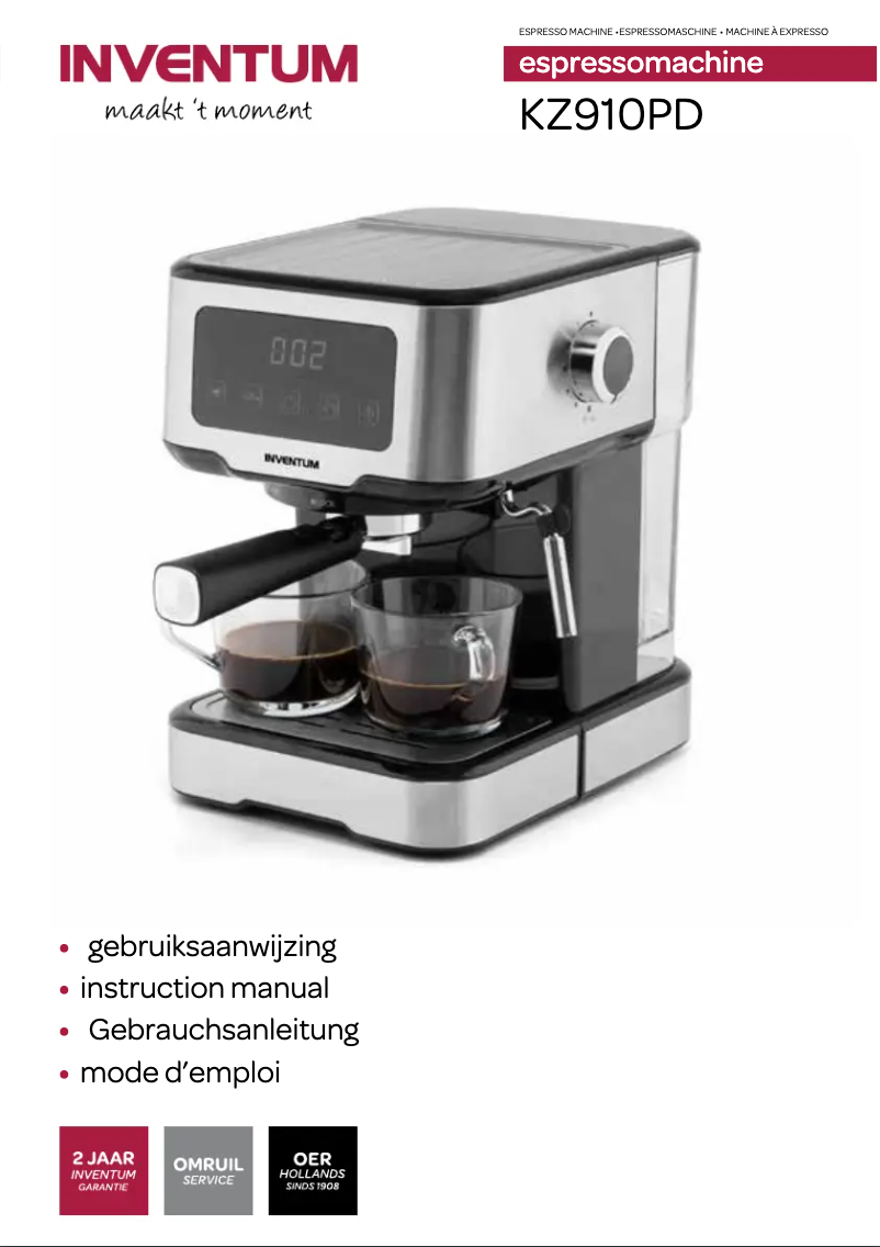 Page 1 de la notice Manuel utilisateur Inventum KZ910PD