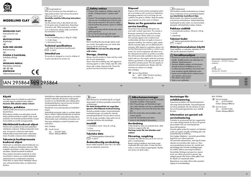 Page 1 de la notice Manuel utilisateur Playtive IAN 306796