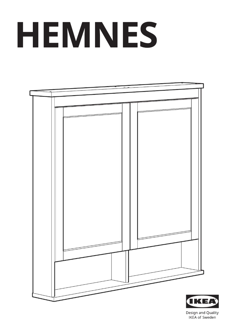 Page 1 de la notice Manuel utilisateur Ikea HEMNES 802.176.75