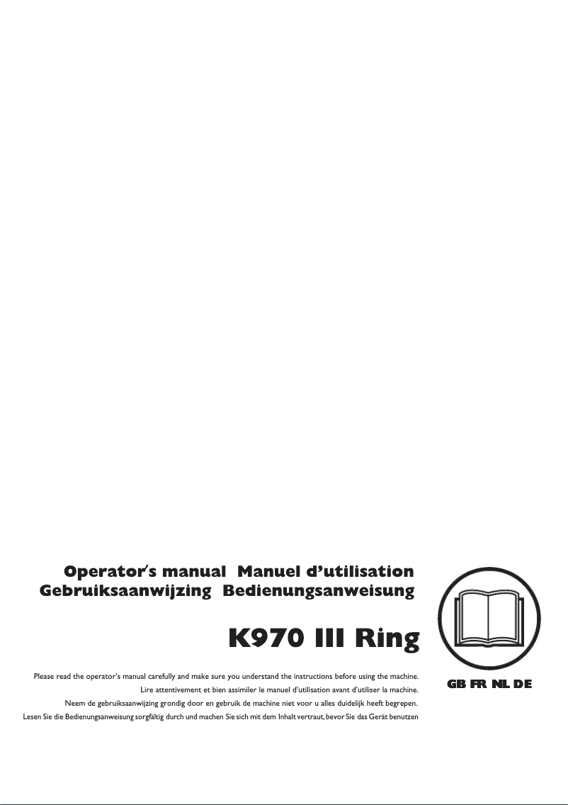 Page 1 of the manual User Manual Husqvarna K970 III Ring