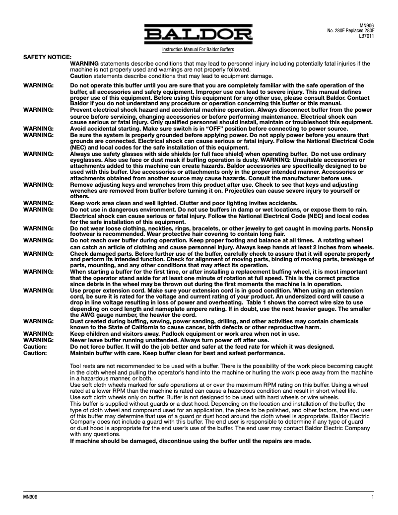 Page 1 de la notice Manuel utilisateur ABB 7B409B