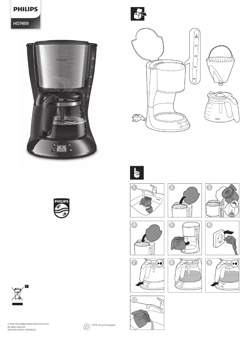 Page 1 of the manual User Manual Philips Café Gaia HD7549